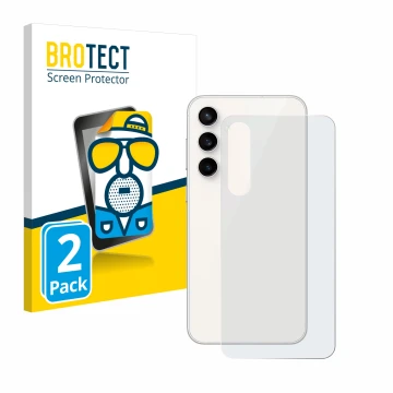 Parte frontal de un envase de producto con el logotipo de la marca BROTECT. Al lado se muestra el dispositivo Samsung Galaxy S