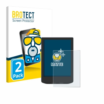 Parte frontal de un envase de producto con el logotipo de la marca BROTECT. Al lado se muestra el dispositivo Vivlio Light HD 