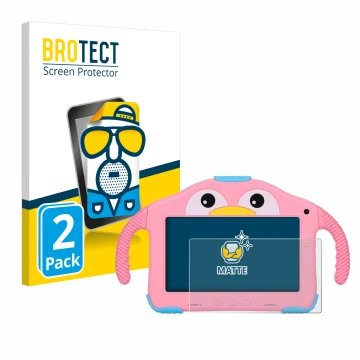 Parte frontal de un envase de producto con el logotipo de la marca BROTECT. Al lado se muestra el dispositivo okulaku KIDS03-P