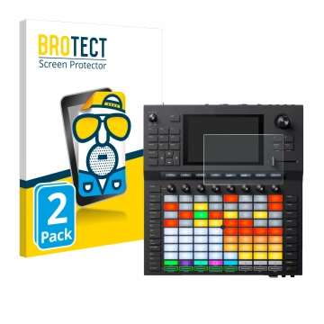 Parte frontal de un envase de producto con el logotipo de la marca BROTECT. Al lado se muestra el dispositivo Akai Force con s