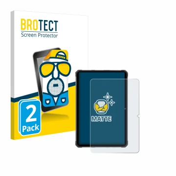 Parte frontal de un envase de producto con el logotipo de la marca BROTECT. Al lado se muestra el dispositivo Hotwav R7 con su