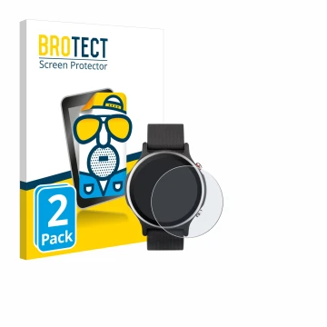 Parte frontal de un envase de producto con el logotipo de la marca BROTECT. Al lado se muestra el dispositivo ASUS VivoWatch 6