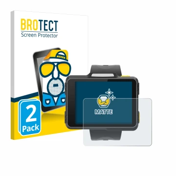 Parte frontal de un envase de producto con el logotipo de la marca BROTECT. Al lado se muestra el dispositivo Newland WD1 con 