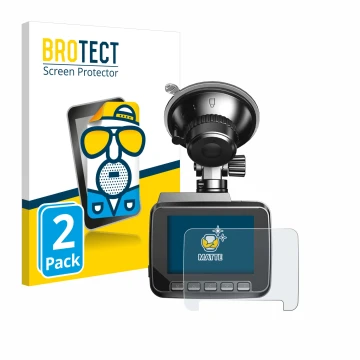 Parte frontal de un envase de producto con el logotipo de la marca BROTECT. Al lado se muestra el dispositivo Azdome IT-G63D c