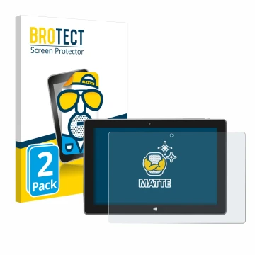 Parte frontal de un envase de producto con el logotipo de la marca BROTECT. Al lado se muestra el dispositivo SZTPS Tablet 10.