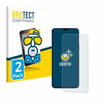 Parte frontal de un envase de producto con el logotipo de la marca BROTECT. Al lado se muestra el dispositivo Honor X6b con su