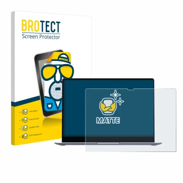 Parte frontal de un envase de producto con el logotipo de la marca BROTECT. Al lado se muestra el dispositivo Samsung Galaxy B