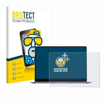 Parte frontal de un envase de producto con el logotipo de la marca BROTECT. Al lado se muestra el dispositivo Samsung Galaxy B