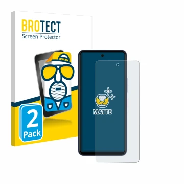Parte frontal de un envase de producto con el logotipo de la marca BROTECT. Al lado se muestra el dispositivo Telekom T Phone 