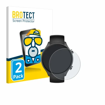 Parte frontal de un envase de producto con el logotipo de la marca BROTECT. Al lado se muestra el dispositivo OnePlus watch 2R