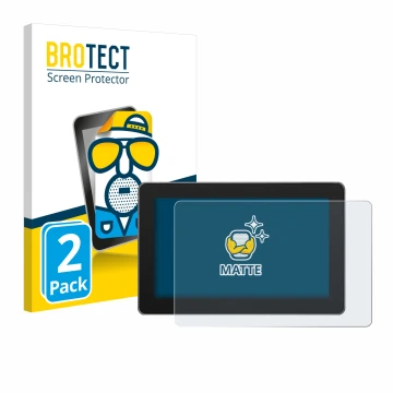 Parte frontal de un envase de producto con el logotipo de la marca BROTECT. Al lado se muestra el dispositivo SmallHD Indie 5 