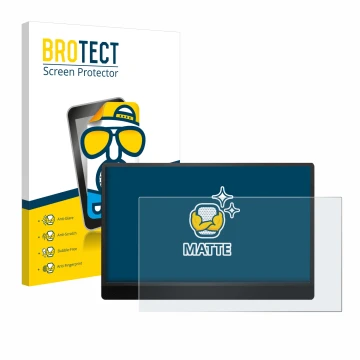 Parte frontal de un envase de producto con el logotipo de la marca BROTECT. Al lado se muestra el dispositivo MSI Pro MP161 E2