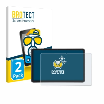 Parte frontal de un envase de producto con el logotipo de la marca BROTECT. Al lado se muestra el dispositivo Acepad A170 10.4