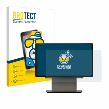 Parte frontal de un envase de producto con el logotipo de la marca BROTECT. Al lado se muestra el dispositivo Sunmi D3 PRO con