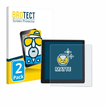 Parte frontal de un envase de producto con el logotipo de la marca BROTECT. Al lado se muestra el dispositivo Shelly Wall Disp