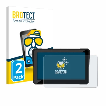 Parte frontal de un envase de producto con el logotipo de la marca BROTECT. Al lado se muestra el dispositivo Carpuride W702B 
