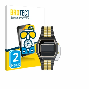 Parte frontal de un envase de producto con el logotipo de la marca BROTECT. Al lado se muestra el dispositivo Armitron Rubik c
