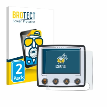 Parte frontal de un envase de producto con el logotipo de la marca BROTECT. Al lado se muestra el dispositivo Skytraxx 5 Mini 