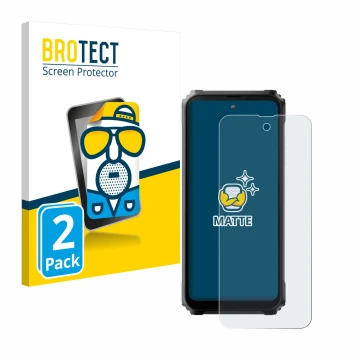 Parte frontal de un envase de producto con el logotipo de la marca BROTECT. Al lado se muestra el dispositivo Blackview BL9000