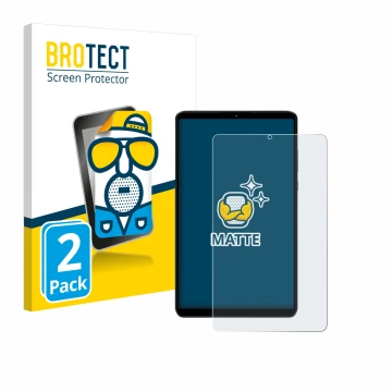 Parte frontal de un envase de producto con el logotipo de la marca BROTECT. Al lado se muestra el dispositivo Xiaomi Redmi Pad