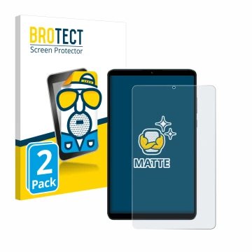 Parte frontal de un envase de producto con el logotipo de la marca BROTECT. Al lado se muestra el dispositivo Xiaomi Redmi Pad