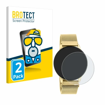 Parte frontal de un envase de producto con el logotipo de la marca BROTECT. Al lado se muestra el dispositivo Oozoo Q00121 con