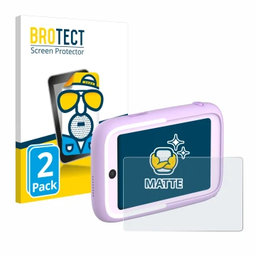 Parte frontal de un envase de producto con el logotipo de la marca BROTECT. Al lado se muestra el dispositivo Myfirst Camera 5