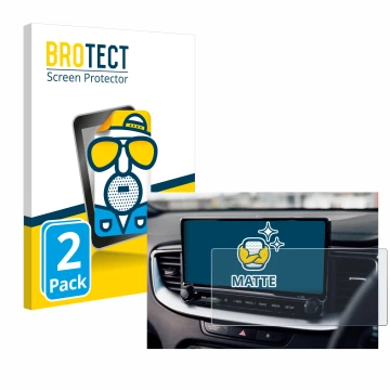 Parte frontal de un envase de producto con el logotipo de la marca BROTECT. Al lado se muestra el dispositivo Kia XCeed 2024 c