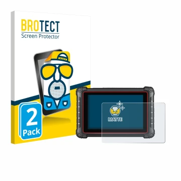 Parte frontal de un envase de producto con el logotipo de la marca BROTECT. Al lado se muestra el dispositivo Autel MK900BT co