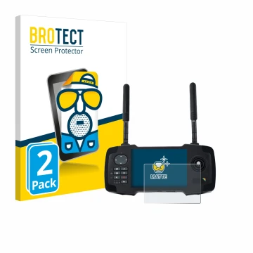 Parte frontal de un envase de producto con el logotipo de la marca BROTECT. Al lado se muestra el dispositivo Toslon XR500 con