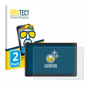 Parte frontal de un envase de producto con el logotipo de la marca BROTECT. Al lado se muestra el dispositivo SGIN T10P 10.1
