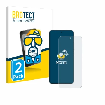 Parte frontal de un envase de producto con el logotipo de la marca BROTECT. Al lado se muestra el dispositivo Honor Magic 7 co