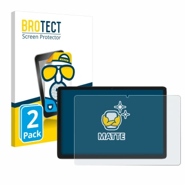Parte frontal de un envase de producto con el logotipo de la marca BROTECT. Al lado se muestra el dispositivo Feonal D106 10.1