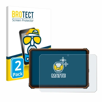 Parte frontal de un envase de producto con el logotipo de la marca BROTECT. Al lado se muestra el dispositivo Blackview Active