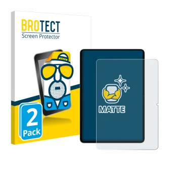 Parte frontal de un envase de producto con el logotipo de la marca BROTECT. Al lado se muestra el dispositivo Xiaomi Pad 7 con