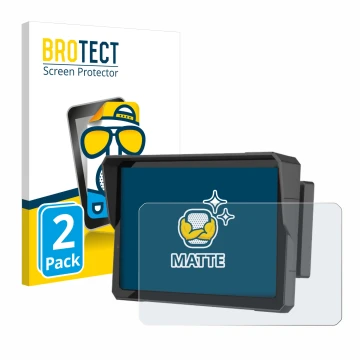 Parte frontal de un envase de producto con el logotipo de la marca BROTECT. Al lado se muestra el dispositivo Carpuride W702B 
