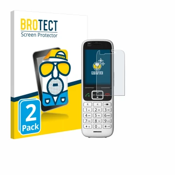 Parte frontal de un envase de producto con el logotipo de la marca BROTECT. Al lado se muestra el dispositivo Unify OpenScape 