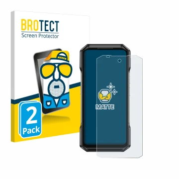 Parte frontal de un envase de producto con el logotipo de la marca BROTECT. Al lado se muestra el dispositivo Ulefone Armor 27