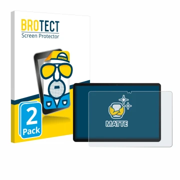 Parte frontal de un envase de producto con el logotipo de la marca BROTECT. Al lado se muestra el dispositivo Chuwi Hi10 X1 co