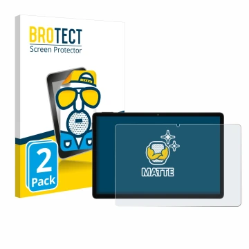 Parte frontal de un envase de producto con el logotipo de la marca BROTECT. Al lado se muestra el dispositivo Doogee U11 con s