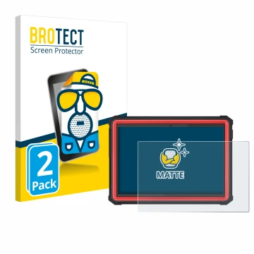 Parte frontal de un envase de producto con el logotipo de la marca BROTECT. Al lado se muestra el dispositivo Launch X-431 PRO