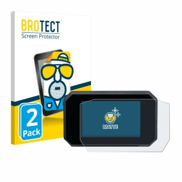 Parte frontal de un envase de producto con el logotipo de la marca BROTECT. Al lado se muestra el dispositivo Suzuki GSX-S1000