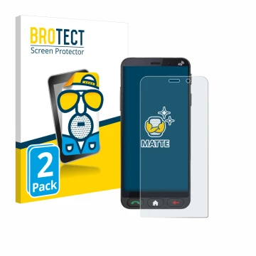Parte frontal de un envase de producto con el logotipo de la marca BROTECT. Al lado se muestra el dispositivo Brondi Amico Ver