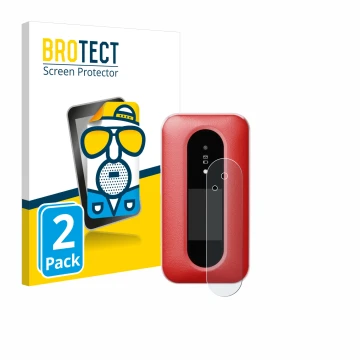 Parte frontal de un envase de producto con el logotipo de la marca BROTECT. Al lado se muestra el dispositivo Doro Leva L30 (P