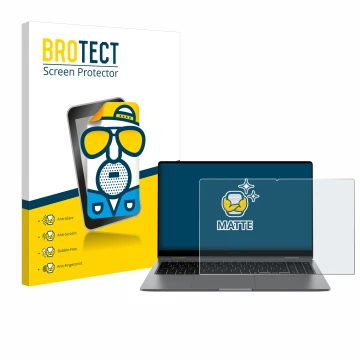 Parte frontal de un envase de producto con el logotipo de la marca BROTECT. Al lado se muestra el dispositivo Samsung Galaxy B