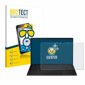 Parte frontal de un envase de producto con el logotipo de la marca BROTECT. Al lado se muestra el dispositivo ASUS ROG Flow Z1