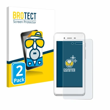 Parte frontal de un envase de producto con el logotipo de la marca BROTECT. Al lado se muestra el dispositivo Pax A50 wallee c