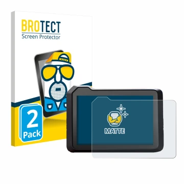 Parte frontal de un envase de producto con el logotipo de la marca BROTECT. Al lado se muestra el dispositivo KTM 1390 Super D