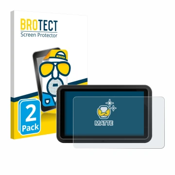 Parte frontal de un envase de producto con el logotipo de la marca BROTECT. Al lado se muestra el dispositivo Atomos Shinobi G