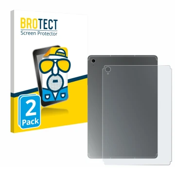 Parte frontal de un envase de producto con el logotipo de la marca BROTECT. Al lado se muestra el dispositivo Samsung Galaxy T